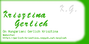 krisztina gerlich business card